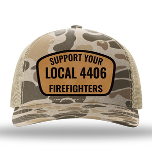 Off Duty Camo 4406 Leather Patch Hats