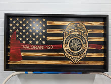 Load image into Gallery viewer, Carved Fire Axe Flag With Bagde