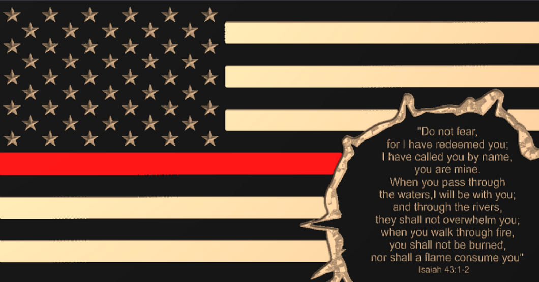 Custom carved Bible Flag