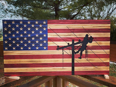 Lineman American Flag