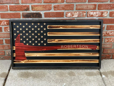 Carved Fire Axe Flag